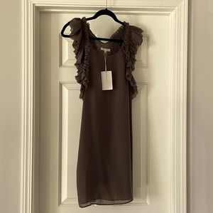 Ruffled Racer-back Dress